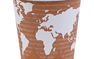 World Art Renewable And Compostable Hot Cups, 10 Oz, 50/pack, 20 Packs/carton