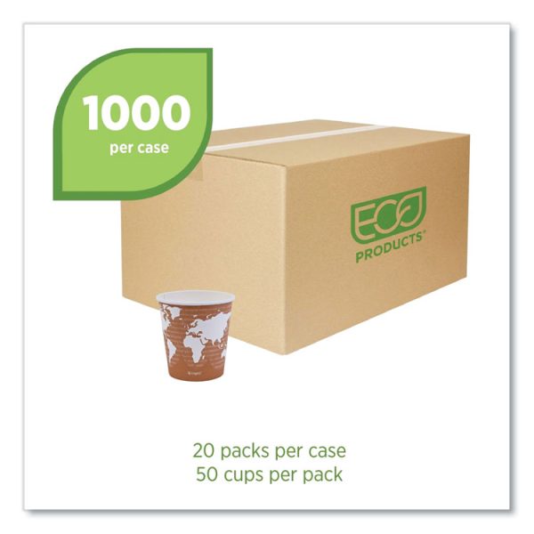 World Art Renewable And Compostable Hot Cups, 10 Oz, 50/pack, 20 Packs/carton - Image 2