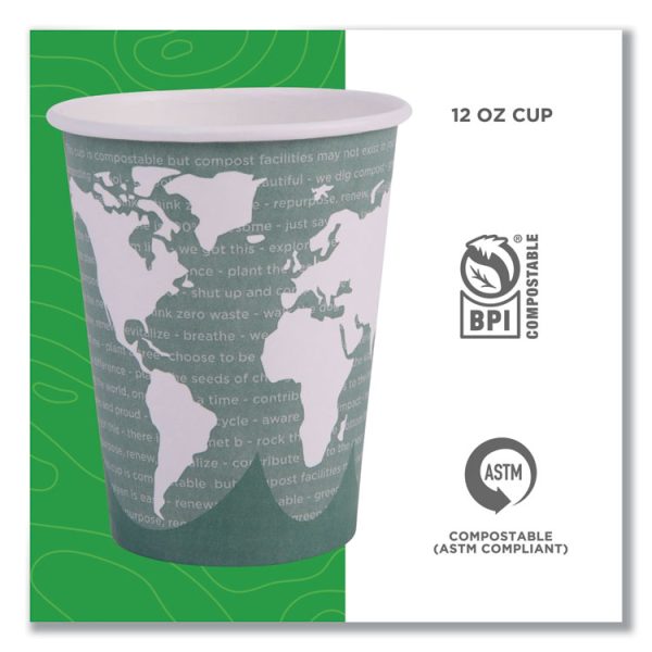 World Art Renewable And Compostable Hot Cups, 12 Oz, 50/pack, 20 Packs/carton - Image 4