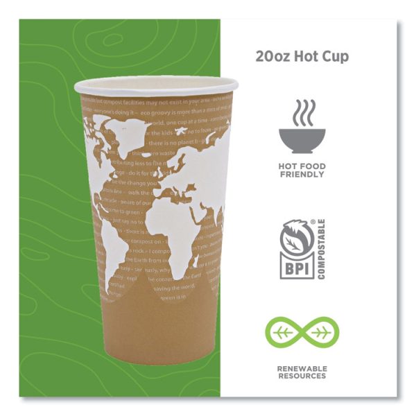 World Art Renewable And Compostable Hot Cups, 20 Oz, 50/pack, 20 Packs/carton - Image 4