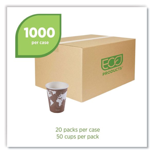 World Art Renewable And Compostable Hot Cups, 8 Oz, 50/pack, 20 Packs/carton - Image 2