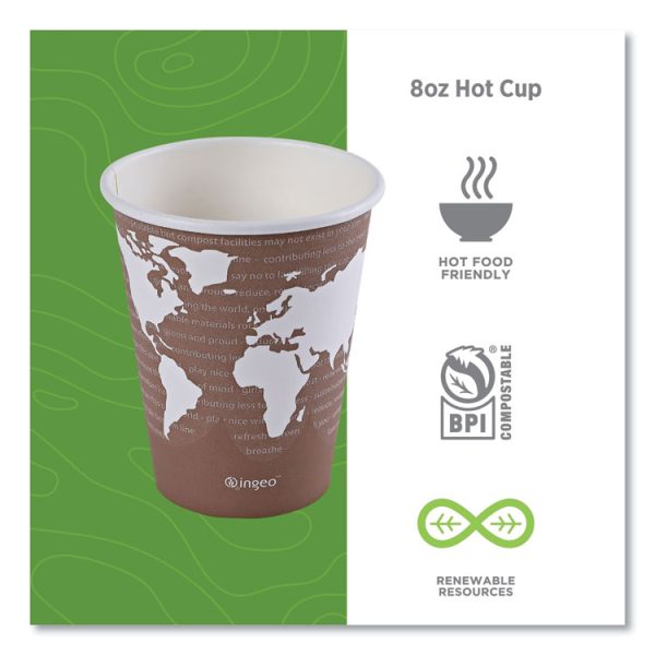World Art Renewable And Compostable Hot Cups, 8 Oz, 50/pack, 20 Packs/carton - Image 4