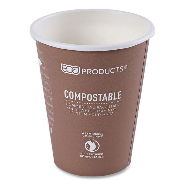 World Art Renewable And Compostable Hot Cups, 8 Oz, 50/pack, 20 Packs/carton - Image 6