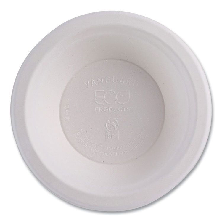 Vanguard Renewable And Compostable Sugarcane Bowls, 12 Oz, White, 1,000/carton - Image 5