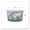World Art Renewable and Compostable Food Container, 12 oz, 4.05 Diameter x 2.5 h, Green, Paper, 25/Pack, 20 Packs/Carton - Image 3