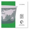 World Art Renewable and Compostable Food Container, 12 oz, 4.05 Diameter x 2.5 h, Green, Paper, 25/Pack, 20 Packs/Carton - Image 4