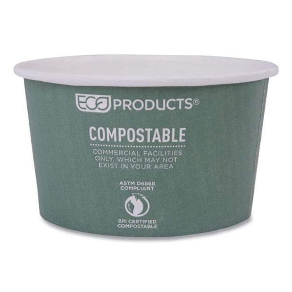 World Art Renewable and Compostable Food Container, 12 oz, 4.05 Diameter x 2.5 h, Green, Paper, 25/Pack, 20 Packs/Carton - Image 6