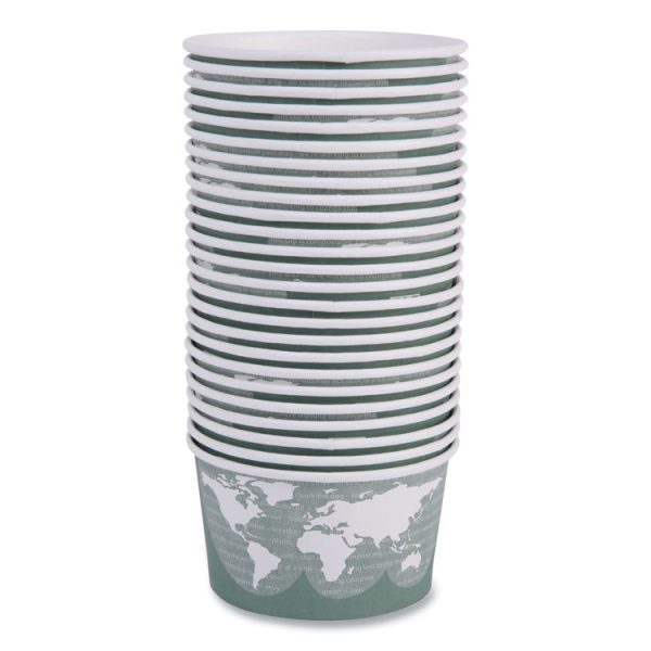 World Art Renewable and Compostable Food Container, 12 oz, 4.05 Diameter x 2.5 h, Green, Paper, 25/Pack, 20 Packs/Carton - Image 7