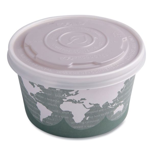 World Art Renewable and Compostable Food Container, 12 oz, 4.05 Diameter x 2.5 h, Green, Paper, 25/Pack, 20 Packs/Carton - Image 8
