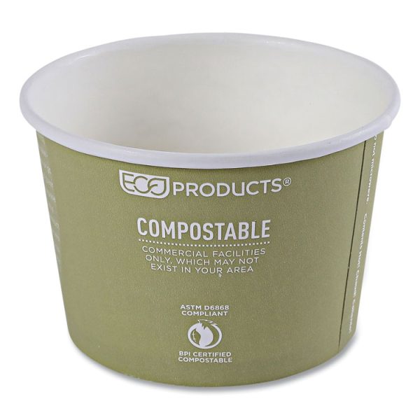 World Art Renewable and Compostable Food Container, 16 oz, 4.05 Diameter x 3 h, Seafoam, Paper, 25/Pack, 20 Packs/Carton - Image 6