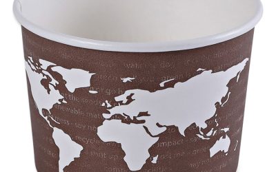 World Art Renewable and Compostable Food Container, 8 oz, 3.04 Diameter x 2.3 h, Brown, Paper, 50/Pack, 20 Packs/Carton