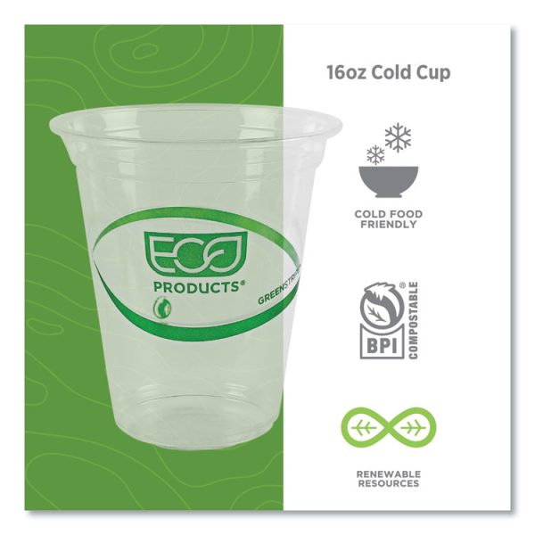 Greenstripe Renewable And Compostable Cold Cups, 16 Oz, Clear, 50/pack, 20 Packs/carton - Image 4