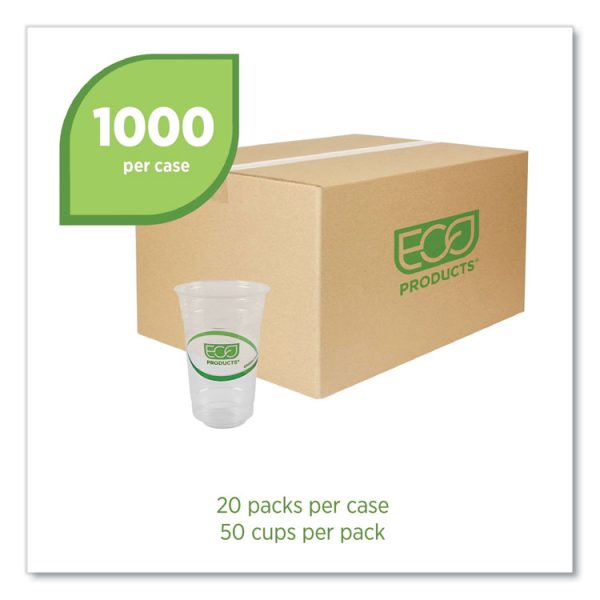 Greenstripe Renewable And Compostable Cold Cups, 20 Oz, Clear, 50/pack, 20 Packs/carton - Image 2