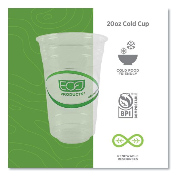 Greenstripe Renewable And Compostable Cold Cups, 20 Oz, Clear, 50/pack, 20 Packs/carton - Image 4