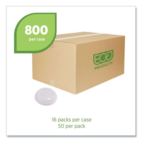 Ecolid Renewable/compostable Hot Cup Lids, Pla, Fits 8 Oz Hot Cups, 50/packs, 16 Packs/carton - Image 2