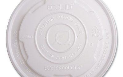 World Art PLA-Laminated Soup Container Lids for 12 oz, 16 oz, 32 oz, White, Plastic, 50/Pack, 10 Packs/Carton