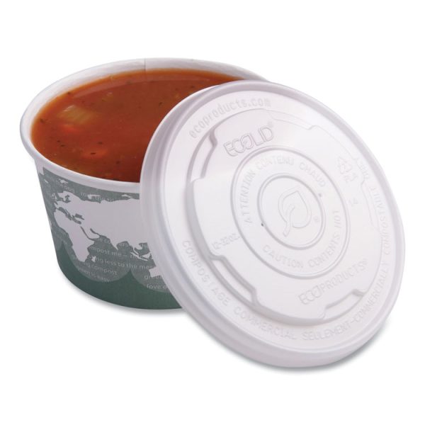 World Art PLA-Laminated Soup Container Lids for 12 oz, 16 oz, 32 oz, White, Plastic, 50/Pack, 10 Packs/Carton - Image 6