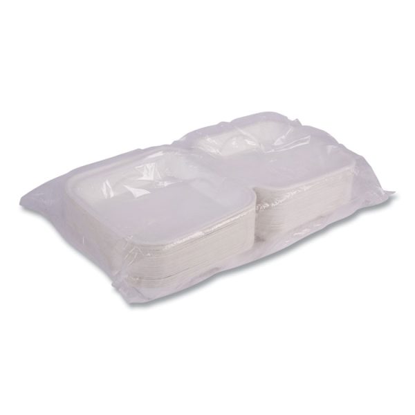 Vanguard Renewable And Compostable Sugarcane Clamshells, 1-Compartment, 9 X 9 X 3, White, 200/carton - Image 7