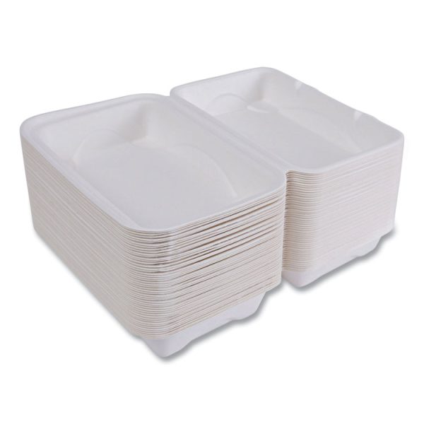 Vanguard Renewable And Compostable Sugarcane Clamshells, 1-Compartment, 9 X 6 X 3, White, 250/carton - Image 6