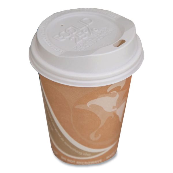 Ecolid 25% Recycled Content Hot Cup Lid, White, Fits 8 Oz Hot Cups, 100/pack, 10 Packs/carton - Image 2