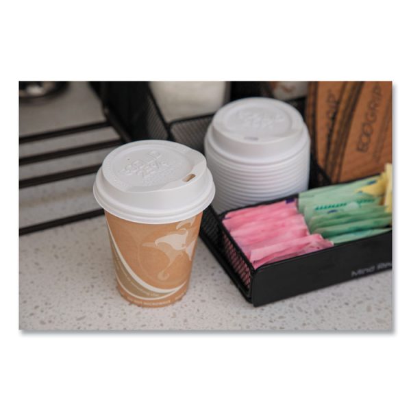 Ecolid 25% Recycled Content Hot Cup Lid, White, Fits 8 Oz Hot Cups, 100/pack, 10 Packs/carton - Image 3