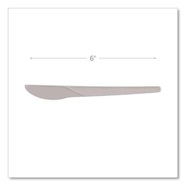 Plantware Compostable Cutlery, Knife, 6", White, 1,000/Carton - Image 4