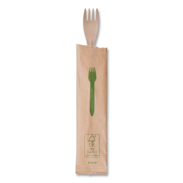 Wood Cutlery, Fork, Natural, 500/Carton - Image 3