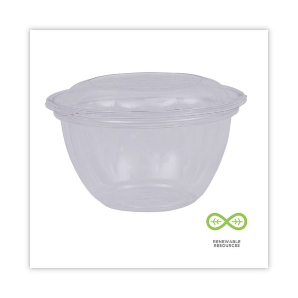 Renewable and Compostable Containers, 18 oz, 5.5" Diameter x 2.3"h, Clear, Plastic, 150/Carton - Image 5