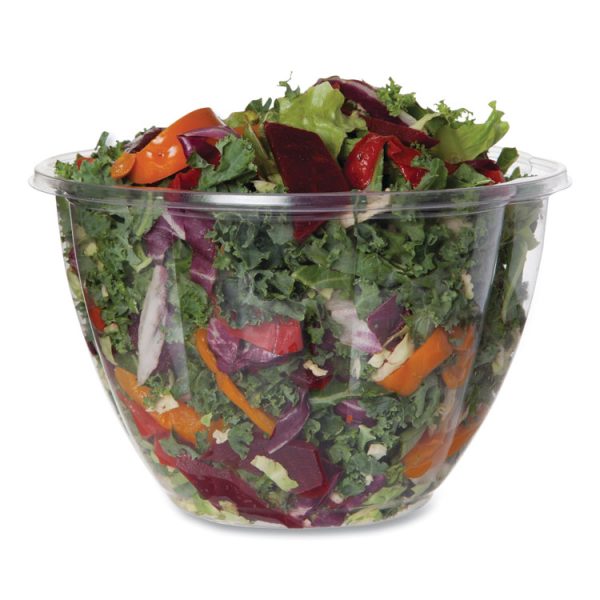 Salad Bowls, 48 oz, 6.69" Diameter x 4.38"h, Clear, Plastic, 300/Carton - Image 2