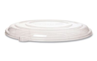 100% Recycled Content Pizza Tray Lids, 16 x 16 x 0.2, Clear, Plastic, 50/Carton