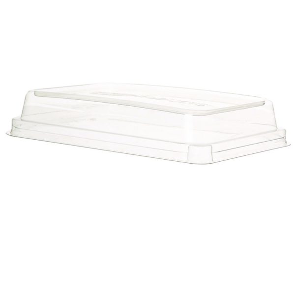 WorldView 100% Recycled Content Lid, 7 x 1.75, Clear, Plastic, 200/Carton - Image 4