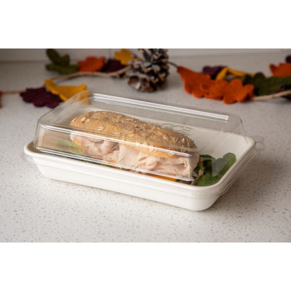 WorldView 100% Recycled Content Lid, 7 x 1.75, Clear, Plastic, 200/Carton - Image 2