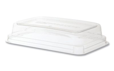 WorldView 100% Recycled Content Lid, 7.5 x 5 x 1.6, Clear, Plastic, 400/Carton