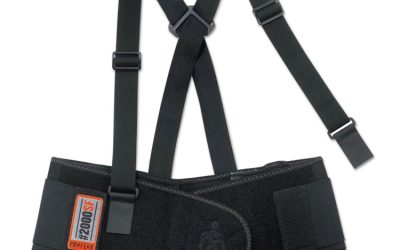 ProFlex 2000SF High-Performance Spandex Back Support Brace, Large, 34″ to 38″ Waist, Black