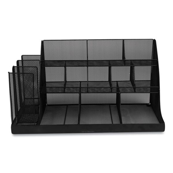 Network Collection 14-Compartment Coffee Cup and Condiment Countertop Organizer, 11.61 x 23.9 x 12.76, Black - Image 7