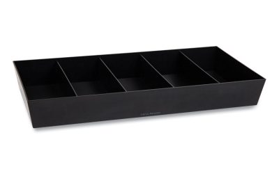 Anchor Collection 5-Compartment Snack Organizer, 12 x 24 x 3.25, Black