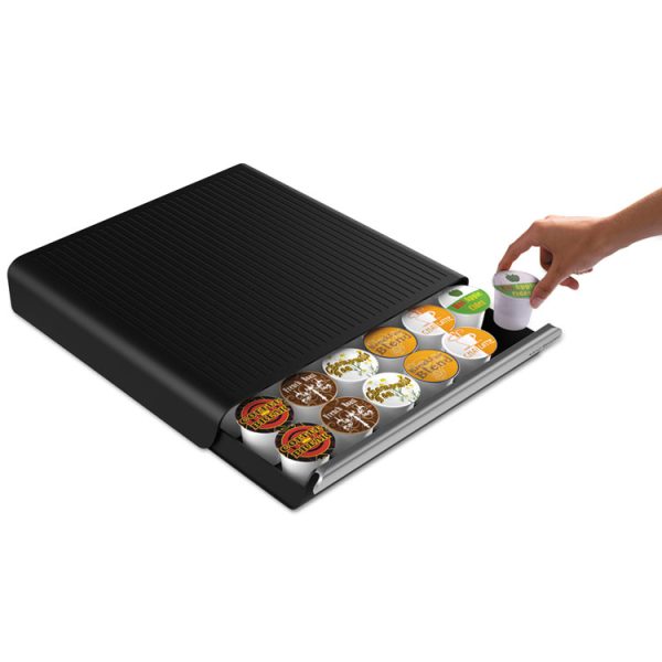 Coffee Pod Drawer, Fits 26 Pods, 14.75 x 13.25 x 2.75, Black - Image 2