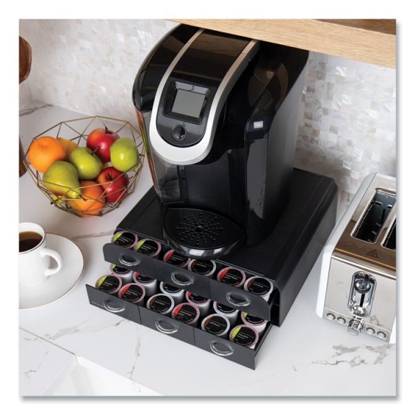 2-Tier 6-Drawer Single Serve Coffee Pod Drawer, 14 x 12.25 x 4.75, Black - Image 2