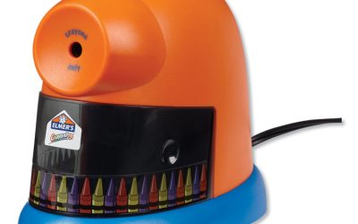 Crayonpro Electric Sharpener, School Version, Ac-Powered, 5.63 X 8.75 X 7.13, Orange/blue