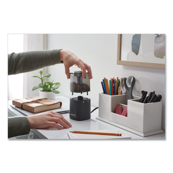 Model 1799 Powerhouse Office Electric Pencil Sharpener, Ac-Powered, 3 X 3 X 7, Black/silver/smoke - Image 7