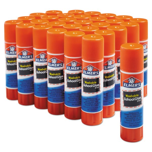 Washable School Glue Sticks, 0.24 Oz, Applies And Dries Clear, 30/box - Image 3