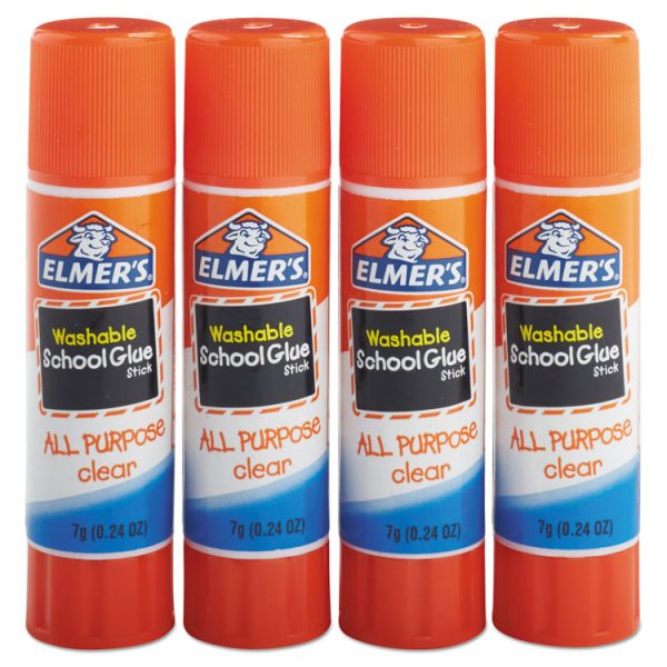 Washable School Glue Sticks, 0.77 Oz, Applies White Snd Dries Clear, 30/box - Image 2