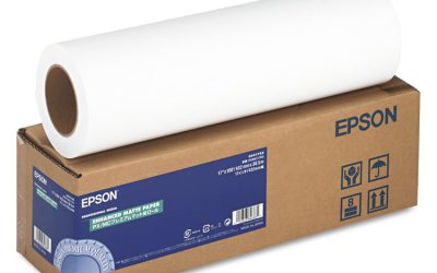 Enhanced Photo Paper Roll, 10 mil, 3″ Core, 17″ x 100 ft, Matte Bright White