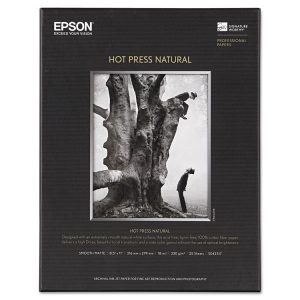Hot Press Fine Art Paper, 17 Mil, 8.5 X 11, Smooth Matte Natural, 25/pack