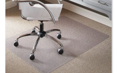 EverLife Light Use Chair Mat for Flat to Low Pile Carpet, Rectangular, 46 x 60, Clear