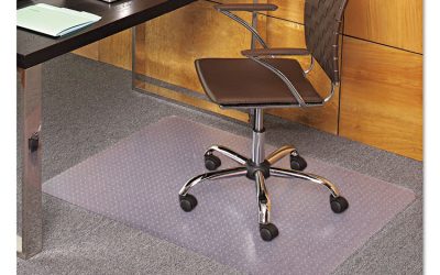 EverLife Light Use Chair Mat for Flat Pile Carpet, Rectangular, 36 x 44, Clear