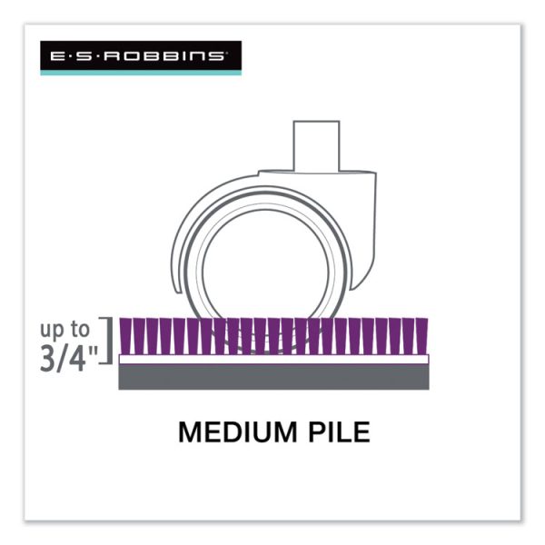 Everlife Chair Mats For Medium Pile Carpet With Lip, 45 X 53, Clear - Image 3