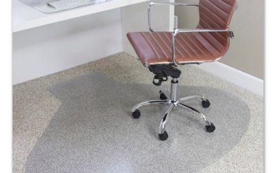 EverLife Chair Mats for Medium Pile Carpet, Contour,  66 x 60, Clear