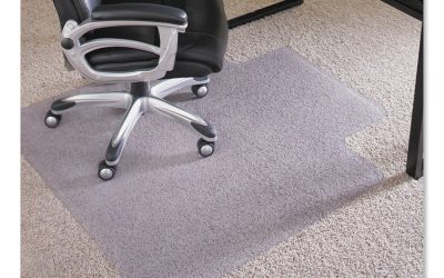 EverLife Intensive Use Chair Mat for High Pile Carpet, Rectangular with Lip, 36 x 48, Clear