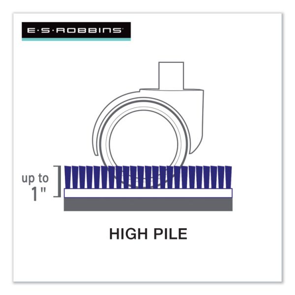 EverLife Intensive Use Chair Mat for High Pile Carpet, Rectangular with Lip, 36 x 48, Clear - Image 3